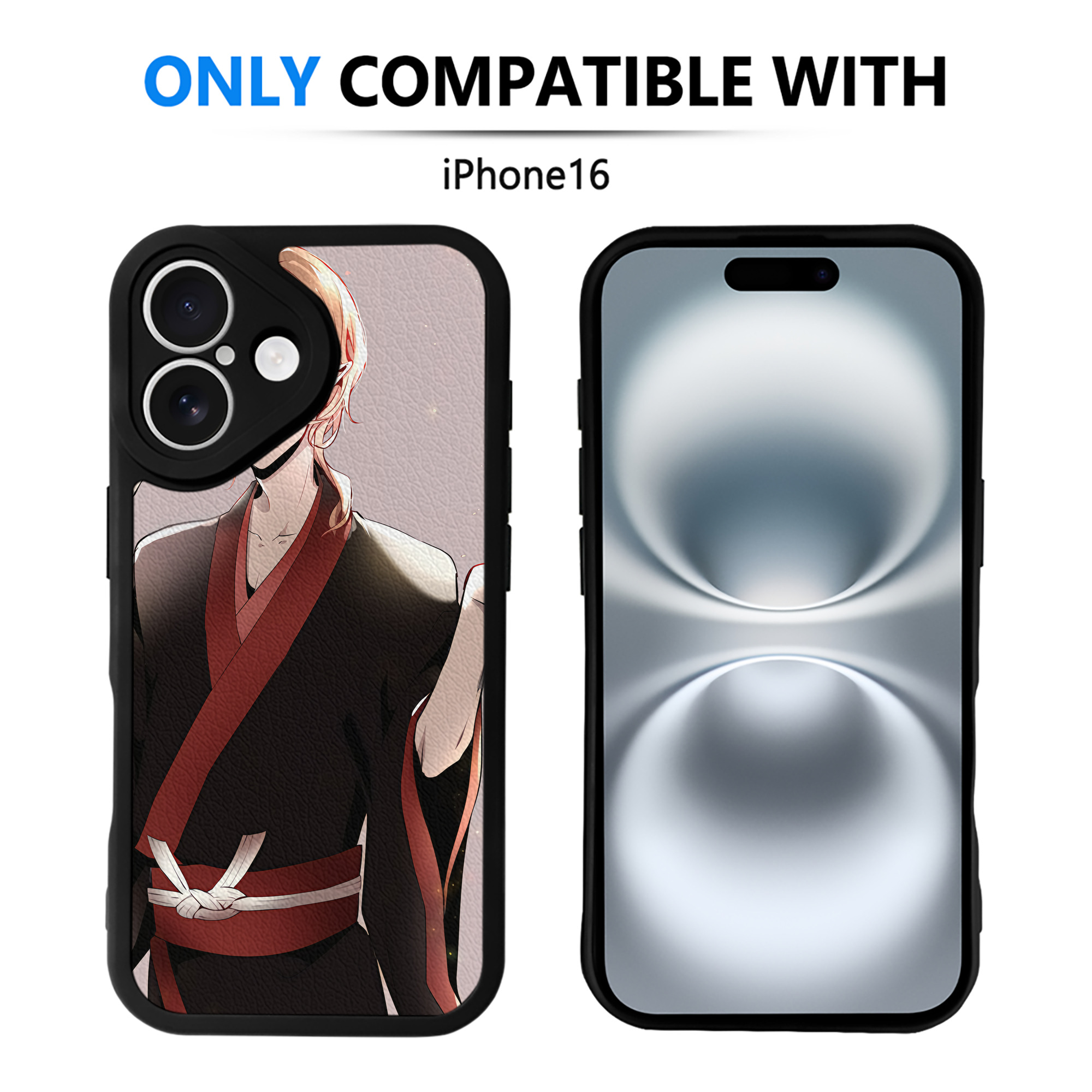 （画像用） 文豪ストレイドッグス Bungo Stray Dogs 【iPhone 16シリーズ対応】シリコンスマホケース（レザー調） 材質：シリコン